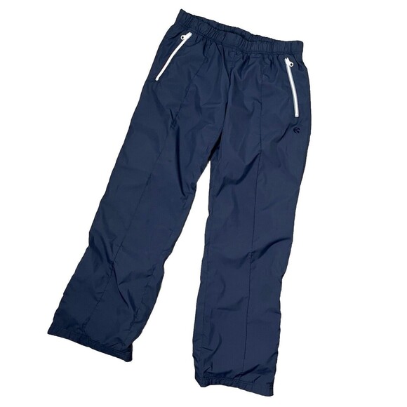 Y2K Vintage Old Navy Track Pants Zip Leg Pocket Blue‎ Women Medium Athletic Gorp - Picture 1 of 3